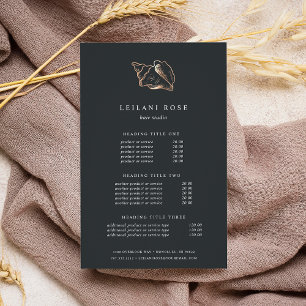 Elegant Copper Conch Shell Pricing & Services Flyer