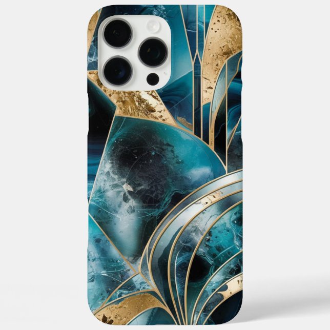 Elegant Copper | Feminine Opulent Teal Gold Case-M Case-Mate iPhone Case (Back)