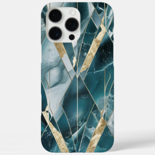 Elegant Copper Feminine Opulent Teal Gold iPhone 16 Pro Max Case