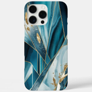 Elegant Copper Feminine Opulent Teal Gold iPhone 16 Pro Max Case