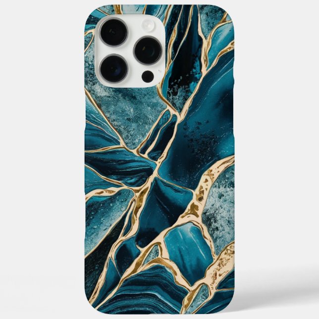 Elegant Copper | Feminine Opulent Teal Gold Case-Mate iPhone Case (Back)