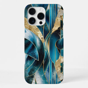 Elegant Copper Feminine Opulent Teal Gold iPhone 16 Pro Max Case