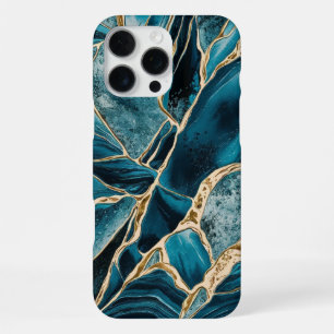 Elegant Copper Feminine Opulent Teal Gold iPhone 16 Pro Max Case