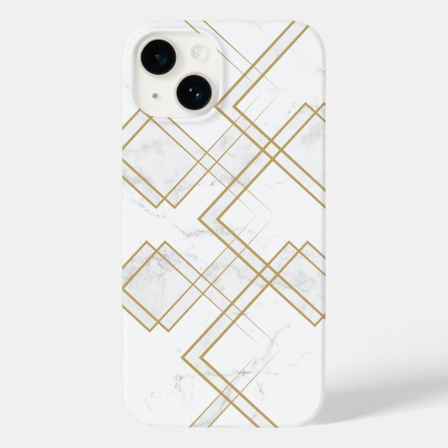 Elegant Copper | Girly Rose Gold Marble Case-Mate iPhone Case (Back)
