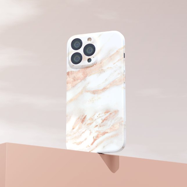 Elegant Copper | Girly Rose Gold Marble Case-Mate iPhone Case (Creator Uploaded)