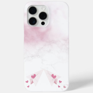 Elegant Copper | Girly Rose Gold Marble iPhone 15 Pro Max Case