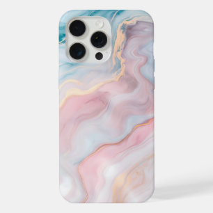 Elegant Copper Girly Rose Gold Marble iPhone 15 Pro Max Case