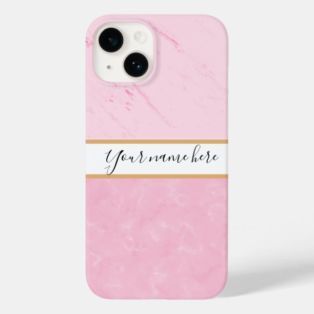  Elegant Copper | Girly Rose Gold Marble monogram Case-Mate iPhone Case (Back)