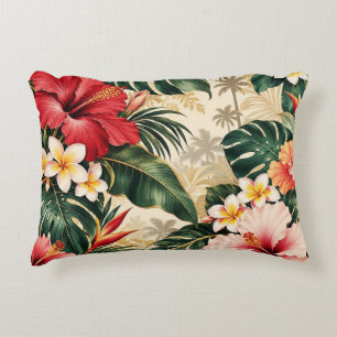 Elegant Copper Gold Autumn Leaves Botanical Patter Decorative Cushion