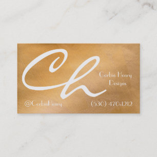 Elegant Copper Metal White Luxury with QR Code Business Card