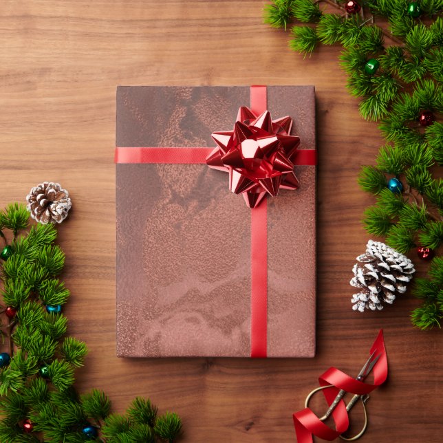 Elegant copper rose gold Christmas marble Wrapping Paper (Holiday Gift)