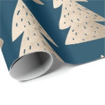 Elegant copper rose gold Christmas tree pattern Wrapping Paper<br><div class="desc">Pretty faux copper rose gold Christmas tree pattern.</div>