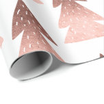 Elegant copper rose gold Christmas tree pattern Wrapping Paper<br><div class="desc">Pretty faux copper rose gold Christmas tree pattern.</div>