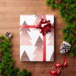 Elegant copper rose gold Christmas tree pattern Wrapping Paper<br><div class="desc">Pretty faux copper rose gold Christmas tree pattern.</div>