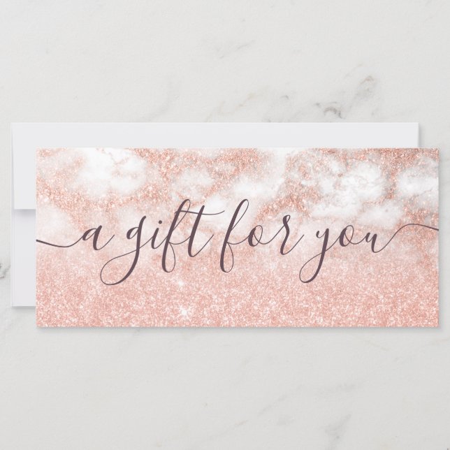 Elegant copper rose gold glitter makeup artist (Front)