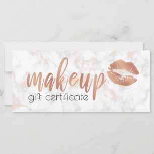 Elegant copper rose gold lips and marble makeup