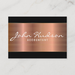 Elegant Copper Script Modern Design 3.5x2.5 Business Card