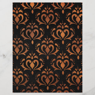 Elegant Copper Vintage Patterned Paper