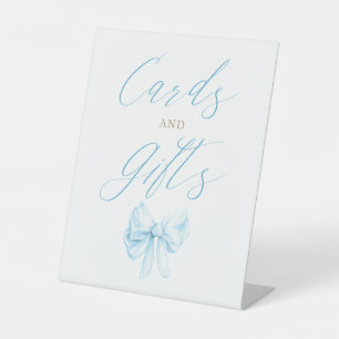 Elegant Coquette Bow Cards and Gifts Pedestal Sign