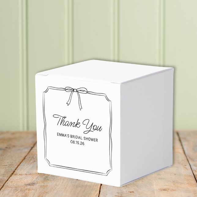Elegant Coquette Chic Bow Bridal Shower Thank You  Favour Box (Creator Uploaded)