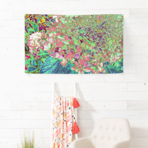 Elegant Coral and Chartreuse Limelight Hydrangea Banner