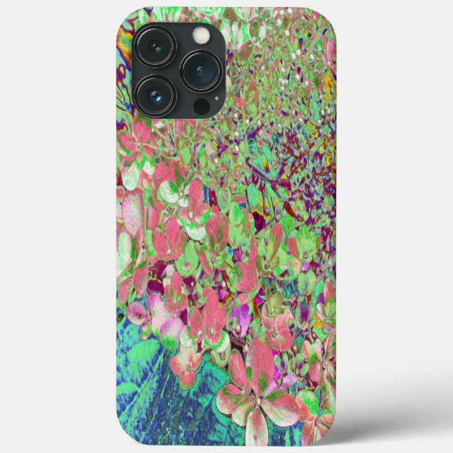 Elegant Coral and Chartreuse Limelight Hydrangea Case-Mate iPhone Case (Back)