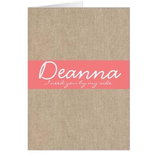 Elegant Coral Blossom Bridesmaid Request Card