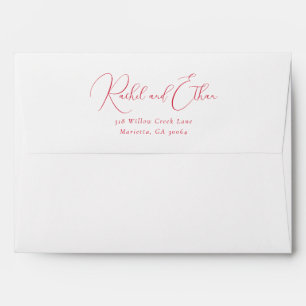 Elegant Coral Calligraphy Envelope