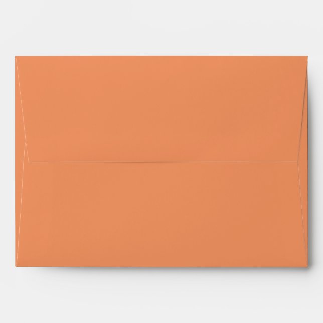 Elegant coral fall/autumn wedding envelope (Back (Top Flap))