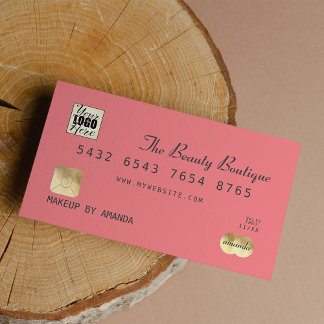 Elegant Coral Grey Gold Luxury Credit Card Logo