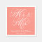 Elegant Coral Mr and Mrs Script Wedding