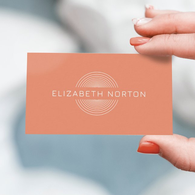 Elegant Coral Peach Minimalist Personal Business Card (Creator Uploaded)