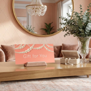 Elegant Coral & Pearl Gift Certificate