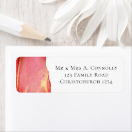 Elegant Coral Pink Magenta Return Address