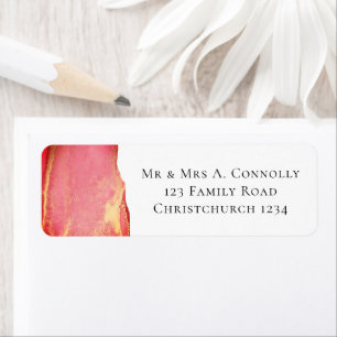 Elegant Coral Pink Magenta Return Address