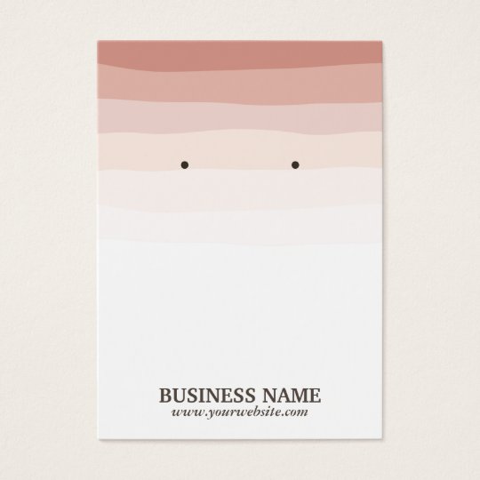 Elegant Coral Shades Earring Holder Business Card
