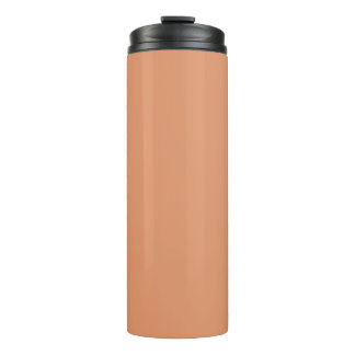 Elegant Coral Splash Design - #E3966B Thermal Tumbler