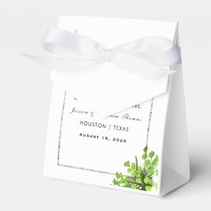 Elegant Corner Fern Decoration Wedding Favour Box
