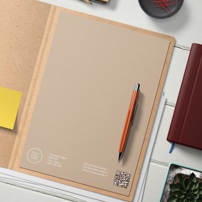Elegant Corporate Business logo Qr code Custom Letterhead (Creator Uploaded)