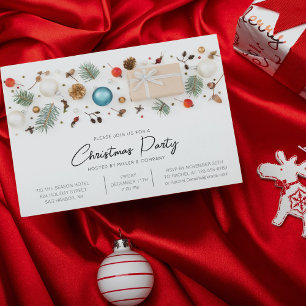 Elegant Corporate Christmas Celebration Invitation