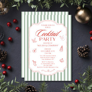 Elegant Corporate Christmas Cocktail Party Invitation