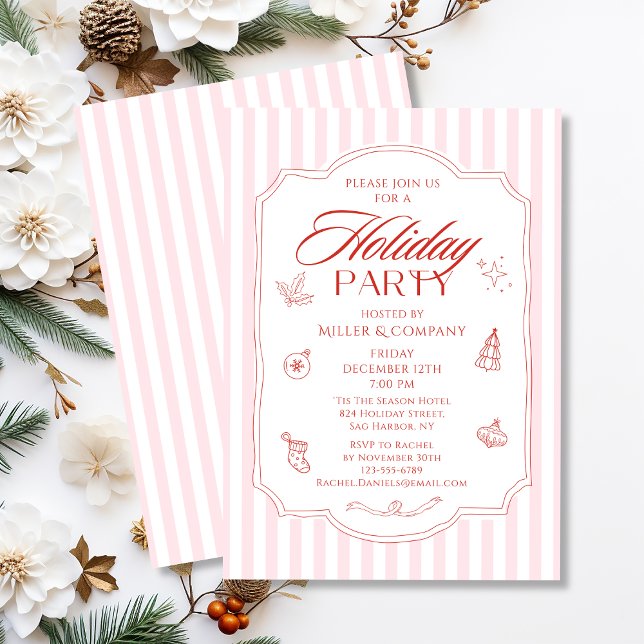 Elegant Corporate Christmas Company Holiday Party Invitation (Creator Uploaded)