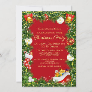 Elegant Corporate Christmas Party Invitation