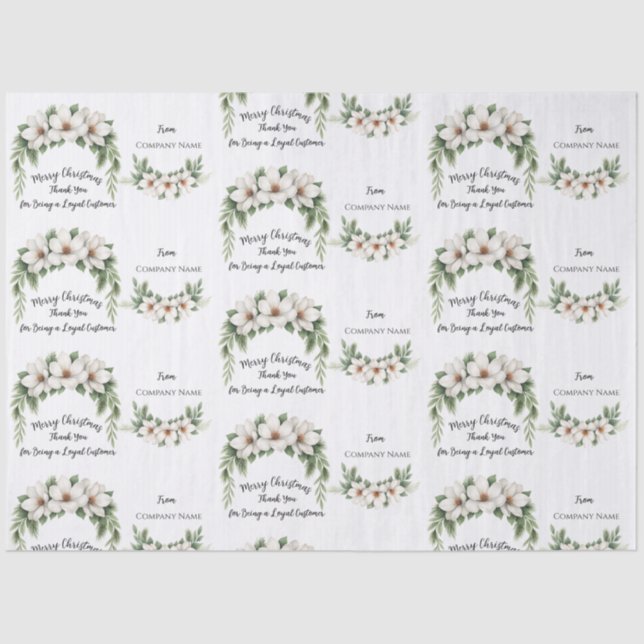 Elegant Corporate Christmas Wrapping Paper (Front)