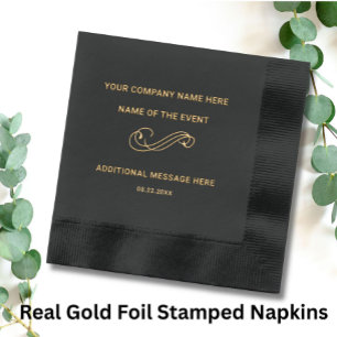 Elegant Corporate Company Event Foil Napkins