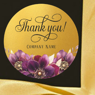 Elegant Corporate Favor Gold Sticker