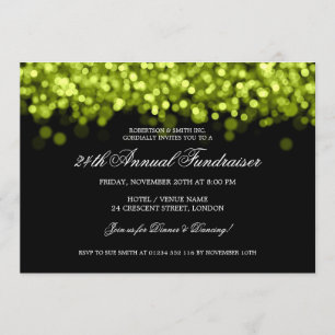 Elegant Corporate Fundraiser Lime Lights Invitation