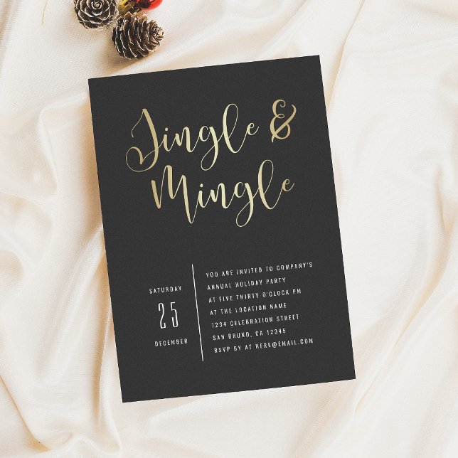 Elegant Corporate Jingle & Mingle Party Invitation (Creator Uploaded)