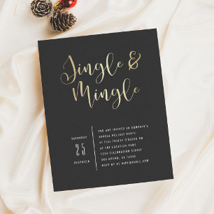 Elegant Corporate Jingle & Mingle Party Invitation Postcard