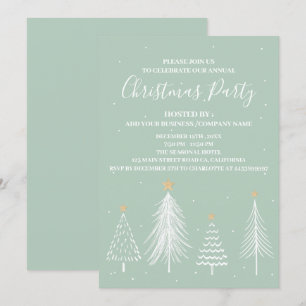 Elegant Corporate Office Christmas Party Invitation